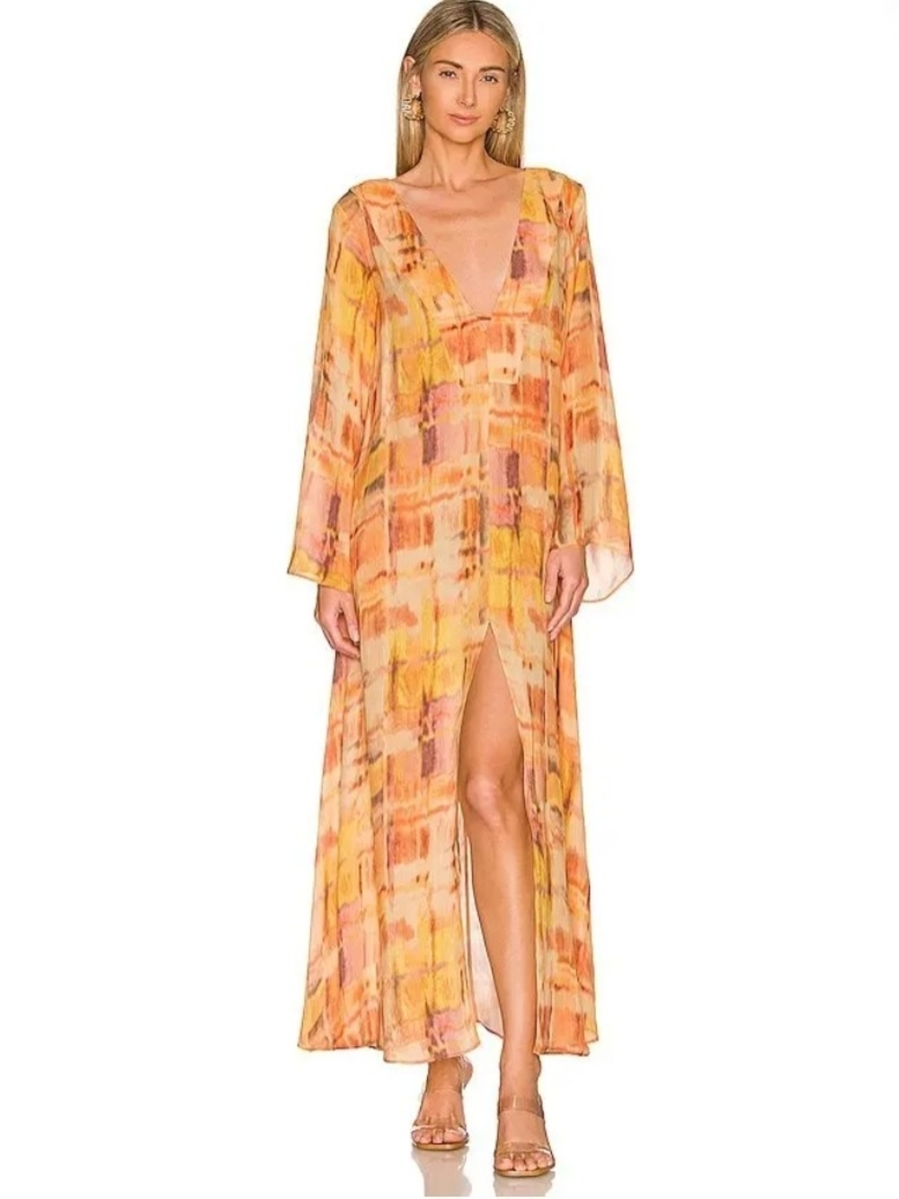 Cult Gaia Eeva Cover-Up Maxi Dress NWT Summer Haze Resort Goddess Large - Picture 2 of 16